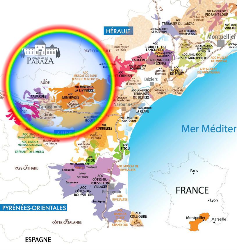 Carte sur de la France