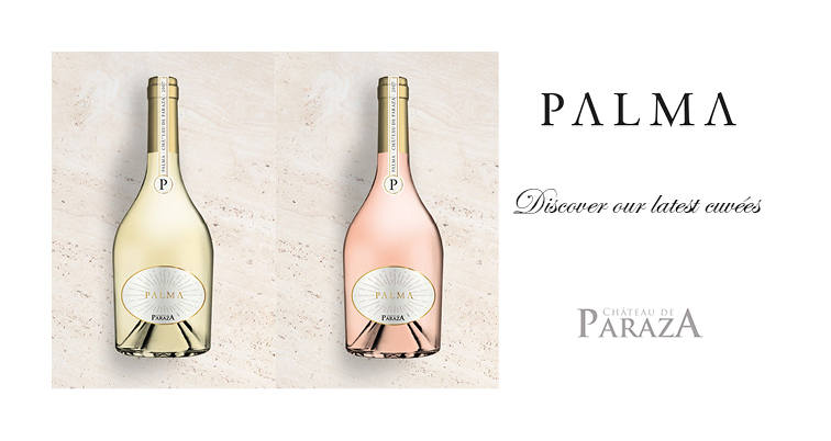 PALMA sign PALMA blanc et rosé Vin du Chateau de Paraza great wines from Minervois Languedoc