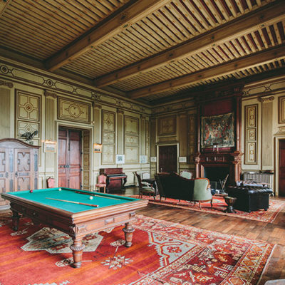 la grand salon du château de Paraza